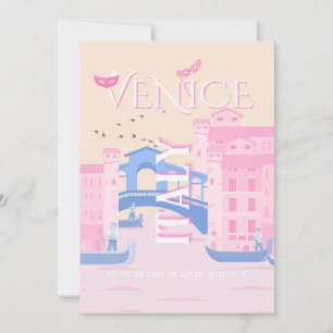 Cartes Pour Fêtes Annuelles Venise Travel Art, Italie, Travel Art, Rose