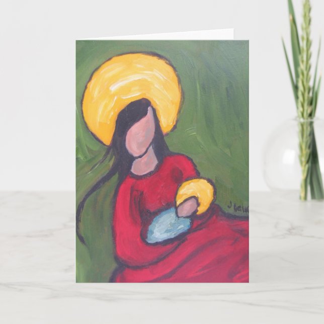 Cartes Pour Fêtes Annuelles Verdant Madonna (Devant)