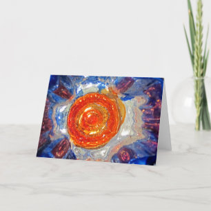 Cartes Pour Fêtes Annuelles Verre d'Art Cosmos - Van Gogh Orange Sun