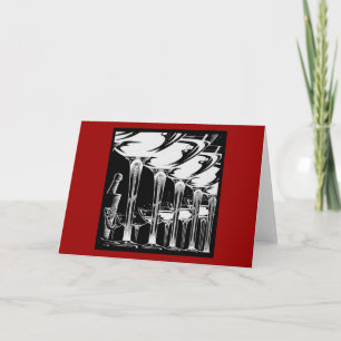 Cartes Pour Fêtes Annuelles Verres de Champagne