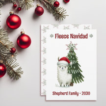 Vert et Rouge Alpaca Fleece Navidad