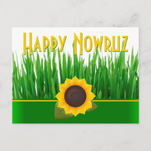 Cartes Pour Fêtes Annuelles Vert Sabzeh Tournesol Iranien Nouvel An Nowruz