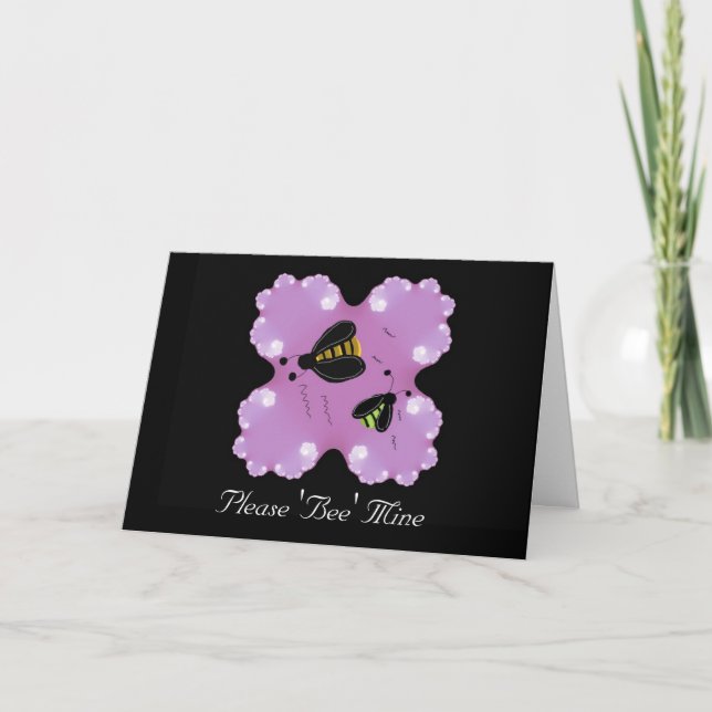 Cartes Pour Fêtes Annuelles Veuillez 'Bee' Mine Valentine (Devant)