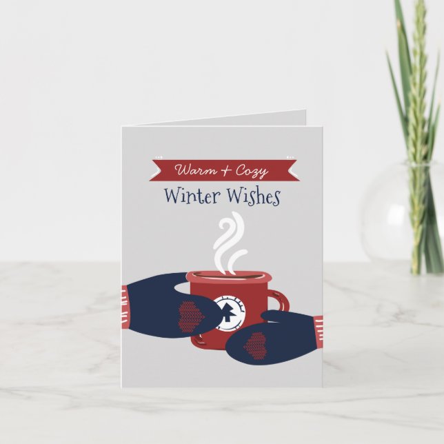 Cartes Pour Fêtes Annuelles Veux les plus chauds Hygge Café Noël (Devant)
