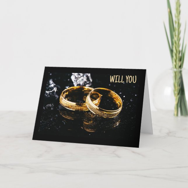 CARTES POUR FÊTES ANNUELLES VEUX-TU "ME MARIER" ? (Devant)