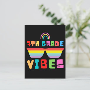Cartes Pour Fêtes Annuelles Vibes de 7e année Retour à l'école Enseignant et é