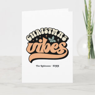 Cartes Pour Fêtes Annuelles Vibes de Noël rétro