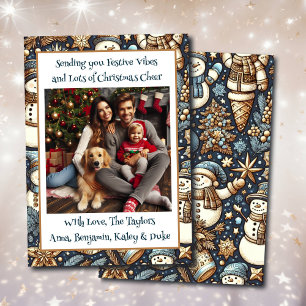 Cartes Pour Fêtes Annuelles Vibes festives et Noël Cheer Family Photo