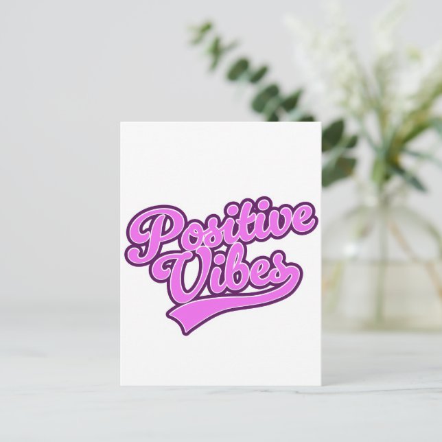 Cartes Pour Fêtes Annuelles Vibes positives (Debout devant)