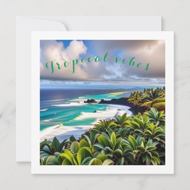 Cartes Pour Fêtes Annuelles Vibes tropicales (Devant)