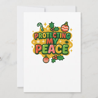 Cartes Pour Fêtes Annuelles Vibrant Christmas “Protecting My Peace” Faith