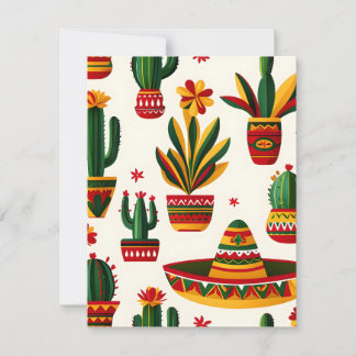Cartes Pour Fêtes Annuelles Vibrant Folklorique Latin