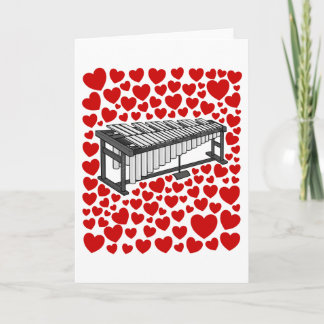 Cartes Pour Fêtes Annuelles Vibraphone With Hearts Valentines Anniversary Card