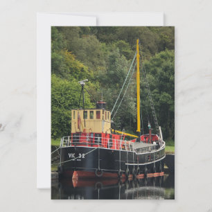 Cartes Pour Fêtes Annuelles Vic32 Puffer Boat dans le bassin du canal de Crina