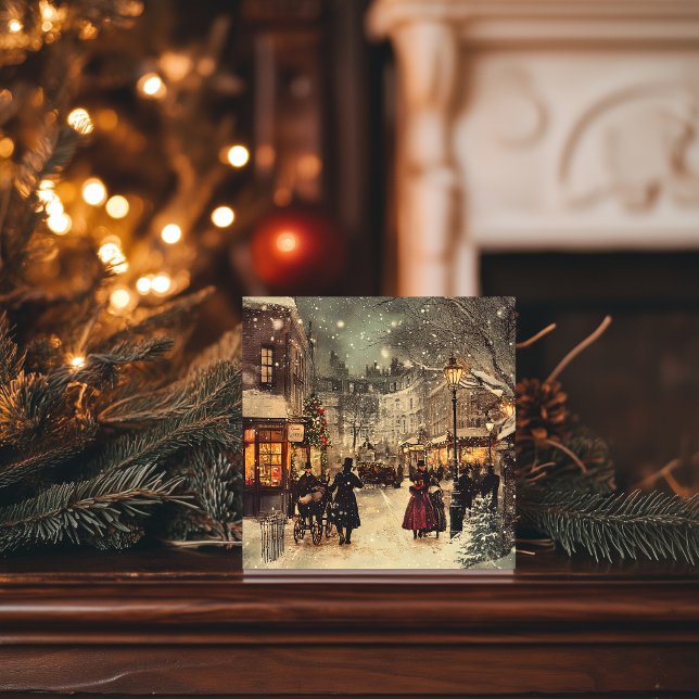 Cartes Pour Fêtes Annuelles Victoria London Winter Wonderland (Créateur téléchargé)
