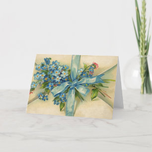 Cartes Pour Fêtes Annuelles Victorian Forget Me Not Valentine's Day Note Card