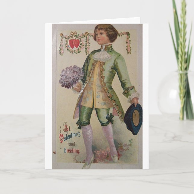Cartes Pour Fêtes Annuelles Victorian St. Valentine's Day Greeting Card (Devant)