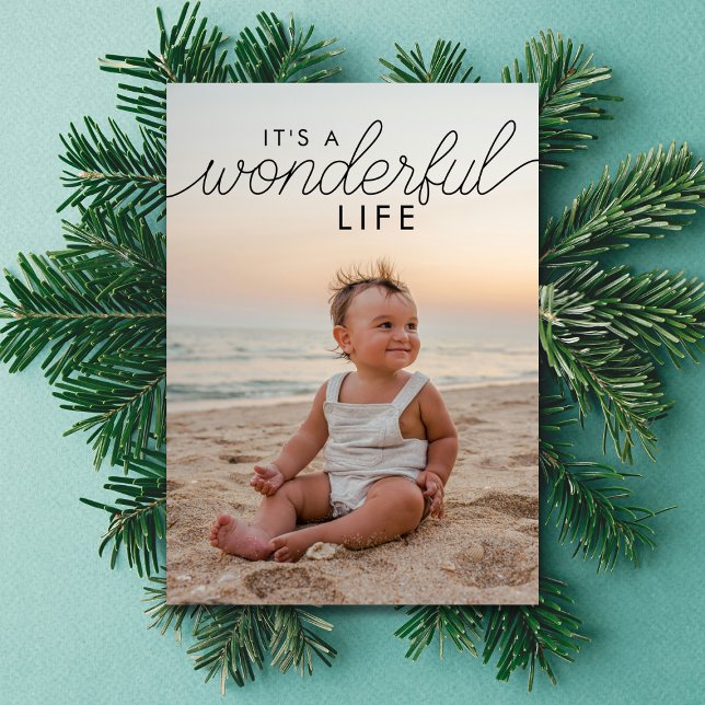 Cartes Pour Fêtes Annuelles Vie Merveilleuse 3 Bébé Photo Noël (Créateur téléchargé)