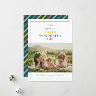 Cartes Pour Fêtes Annuelles Vie merveilleuse Votre texte personnalisé Vie amus