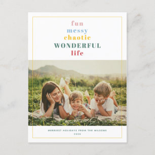 Cartes Pour Fêtes Annuelles Vie merveilleuse Votre texte personnalisé Vie amus