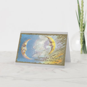 Cartes Pour Fêtes Annuelles Vielle Lune et Nouvelle Lune
