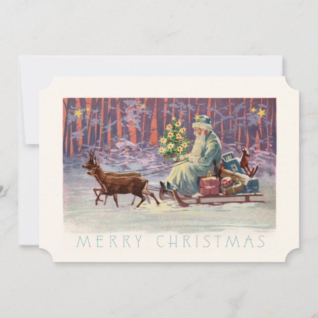 Cartes Pour Fêtes Annuelles Vienne Woods Père Noël (Devant)