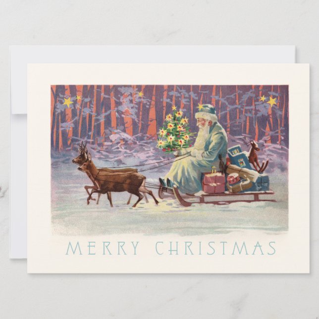 Cartes Pour Fêtes Annuelles Vienne Woods Père Noël (Devant)