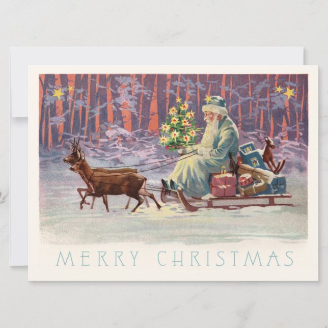 Cartes Pour Fêtes Annuelles Vienne Woods Père Noël (Devant)