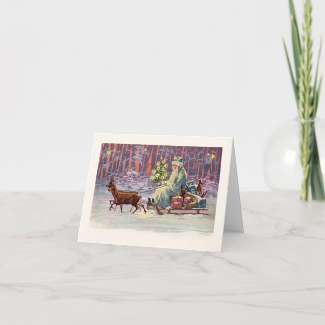 Cartes Pour Fêtes Annuelles Vienne Woods Père Noël (Devant)