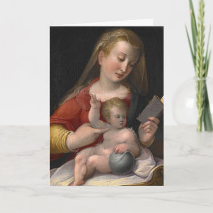 Cartes Pour Fêtes Annuelles Vierge à l'enfant du XVIe siècle