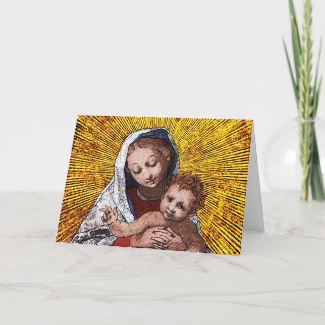 Cartes Pour Fêtes Annuelles Vierge et enfant I (Devant)