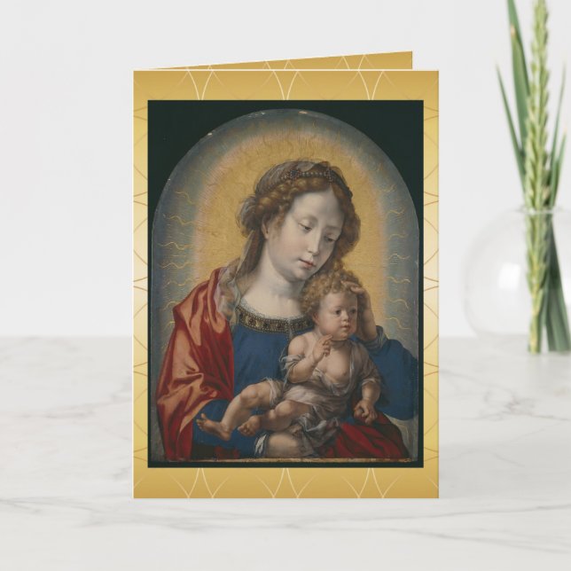 Cartes Pour Fêtes Annuelles Vierge et enfant - Jan Gossart (Devant)