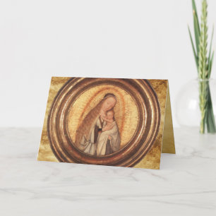 Cartes Pour Fêtes Annuelles VIERGE ET ENFANT, Parchemin