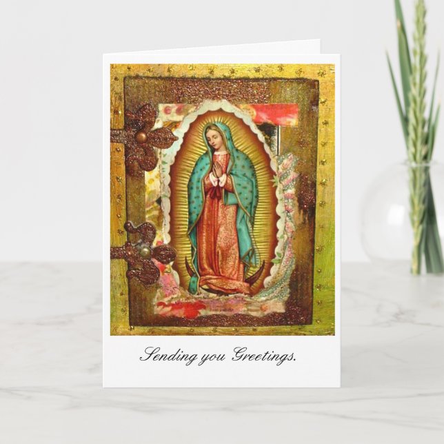 Cartes Pour Fêtes Annuelles Vierge Marie (Devant)