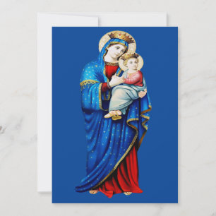 Cartes Pour Fêtes Annuelles Vierge Marie avec bébé Jésus