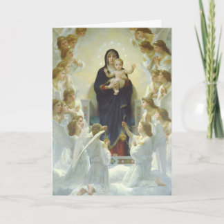 Cartes Pour Fêtes Annuelles Vierge Marie avec le bébé Jésus et les anges