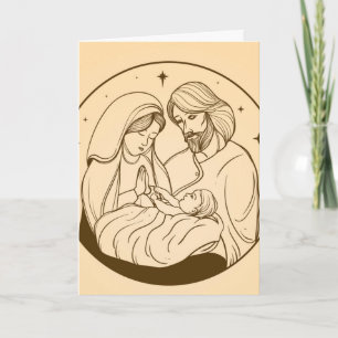 Cartes Pour Fêtes Annuelles Vierge Marie Noël de la Nativité Jésus