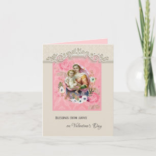Cartes Pour Fêtes Annuelles Vierge religieuse Marie Jésus Saint-Valentin