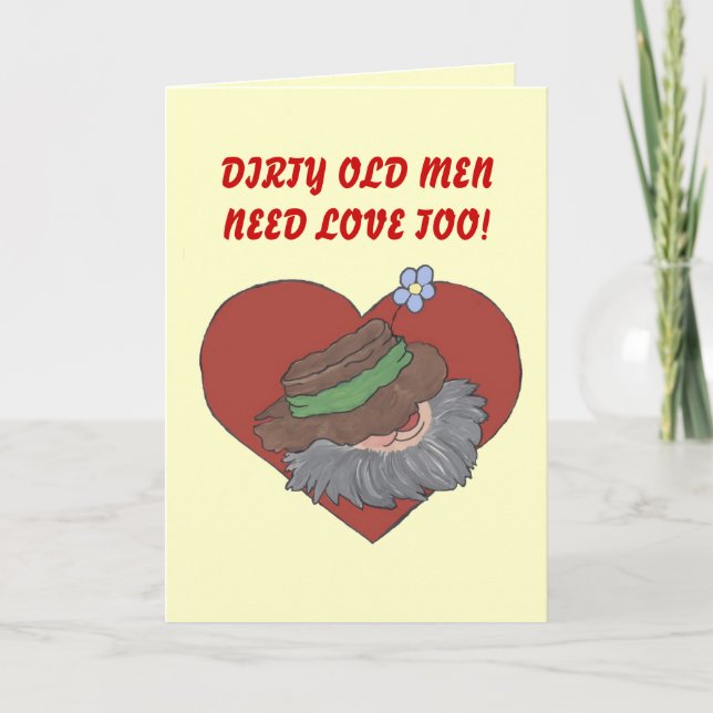 Cartes Pour Fêtes Annuelles Vieux hommes sales (Devant)