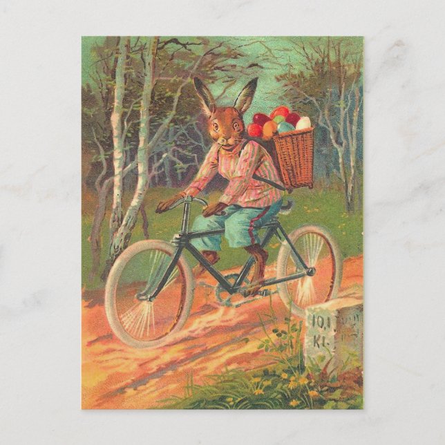 Cartes Pour Fêtes Annuelles Vieux lapin de Pâques (Devant)