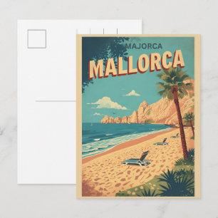 Cartes Pour Fêtes Annuelles Vieux Mallorquain plage Espagne voyage souvenirs