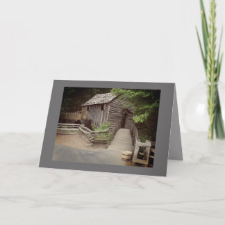 Cartes Pour Fêtes Annuelles Vieux moulin sur la rivière