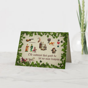 Cartes Pour Fêtes Annuelles Vieux Noël