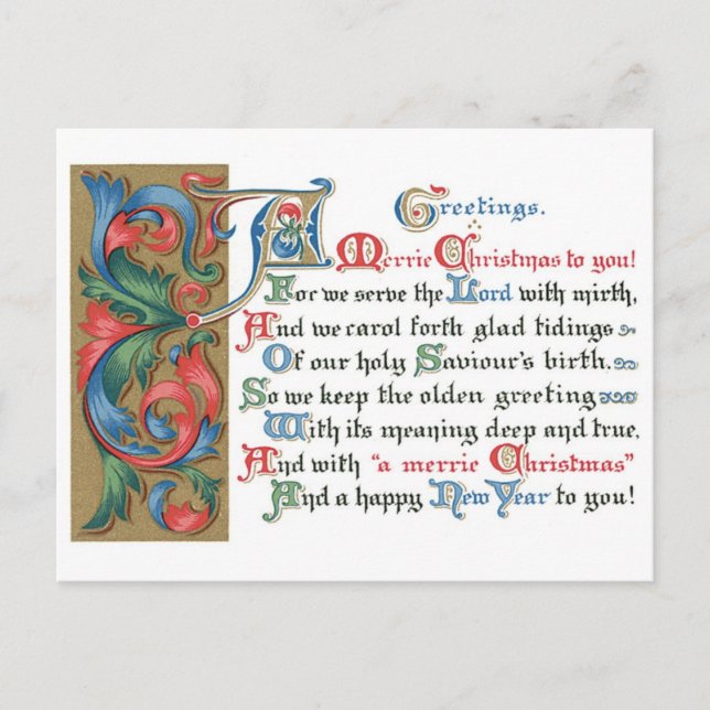 Cartes Pour Fêtes Annuelles Vieux Noël (Devant)