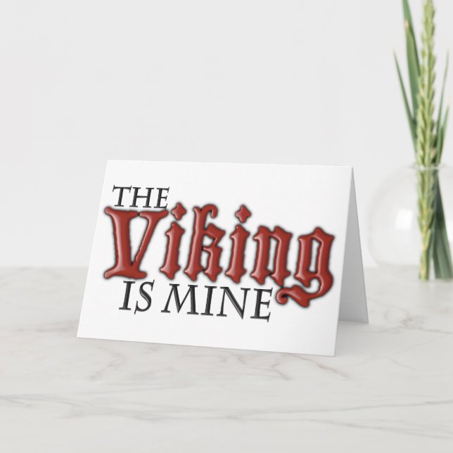 Cartes Pour Fêtes Annuelles Viking est le mien (Devant)