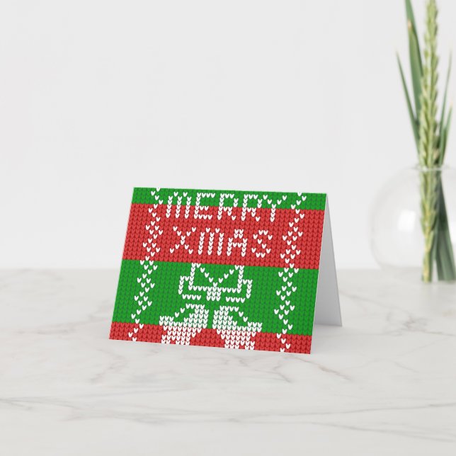 Cartes Pour Fêtes Annuelles Vilain pull motif sonnettes Joyeux fils Xmas (Devant)