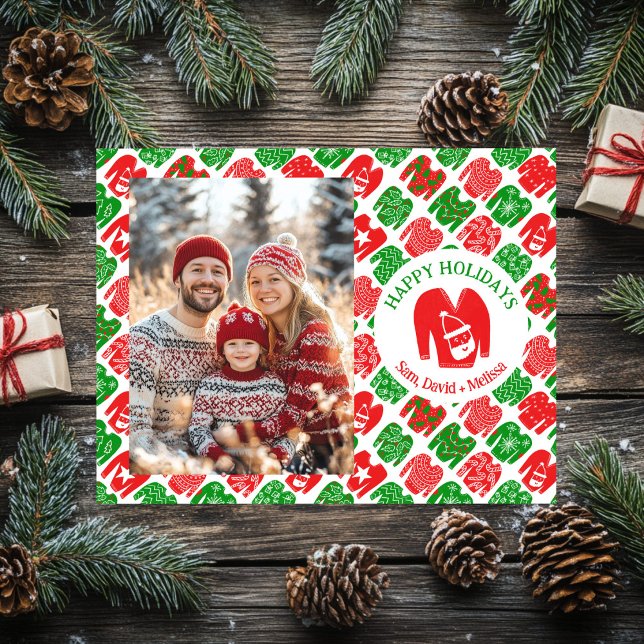 Cartes Pour Fêtes Annuelles Vilains pulls de Noël PHOTO SUR MESURE (Ugly Christmas Sweaters CUSTOM PHOTO Holiday Card
)