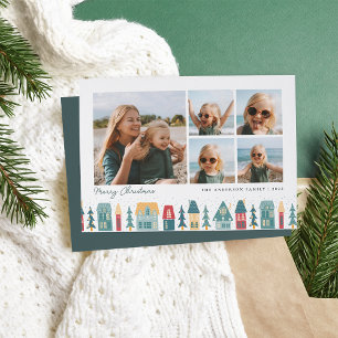 Cartes Pour Fêtes Annuelles Village de Noël 5 Collage photo