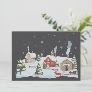Cartes Pour Fêtes Annuelles Village de Noël Fêtes de fin d'année Ferme Fêtes V