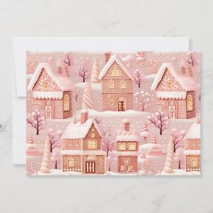 Cartes Pour Fêtes Annuelles Village de Noël magique Personnalisé